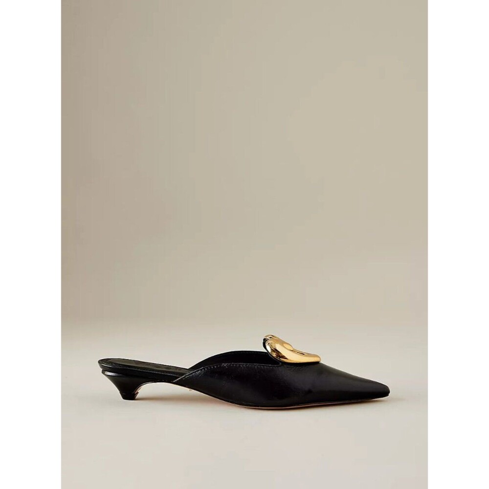 Maeve Black Gold Heart Mules 40 - Picture 7 of 7